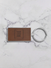 Leatherette/Metal Rectangle Keychain