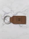 Laserable Leatherette Rectangle Keychain