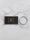 Leatherette/Metal Rectangle Keychain