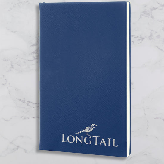 Branded Leatherette Journal Blue