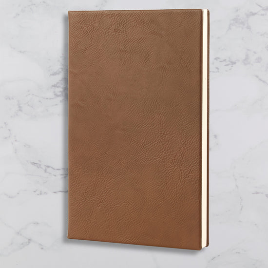 Branded Leatherette Journal Brown
