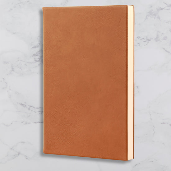 Branded Leatherette Journal Brown