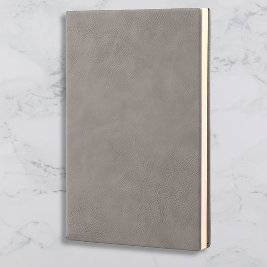 Branded Leatherette Journal Gray