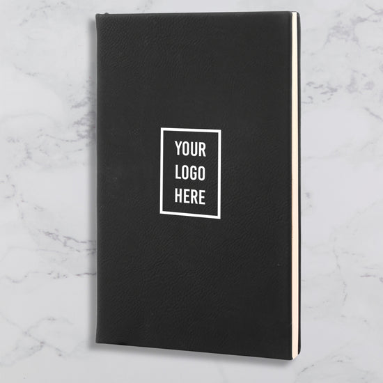 Branded Leatherette Journal — Laser Engraved with Your Company Logo