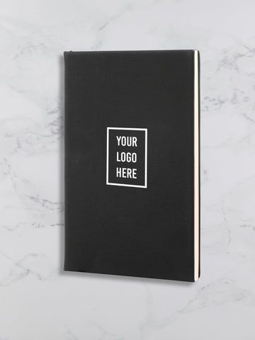 Branded Leatherette Journal — Laser Engraved with Your Company Logo