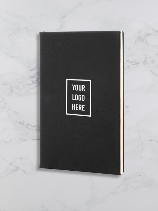 Branded Leatherette Journal — Laser Engraved with Your Company Logo