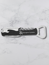Branded Wine Opener — Custom Laser Engraved Leatherette Multi-Tool with Logo black