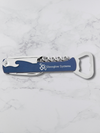 Branded Wine Opener — Custom Laser Engraved Leatherette Multi-Tool with Logo blue