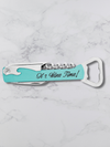 Branded Wine Opener — Custom Laser Engraved Leatherette Multi-Tool with Logo teal