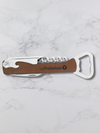 Branded Wine Opener — Custom Laser Engraved Leatherette Multi-Tool with Logo v4