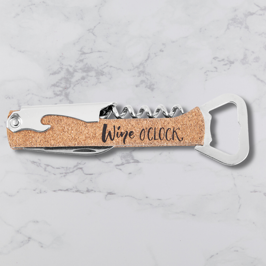 Branded Wine Opener — Custom Laser Engraved Leatherette Multi-Tool with Logo v5