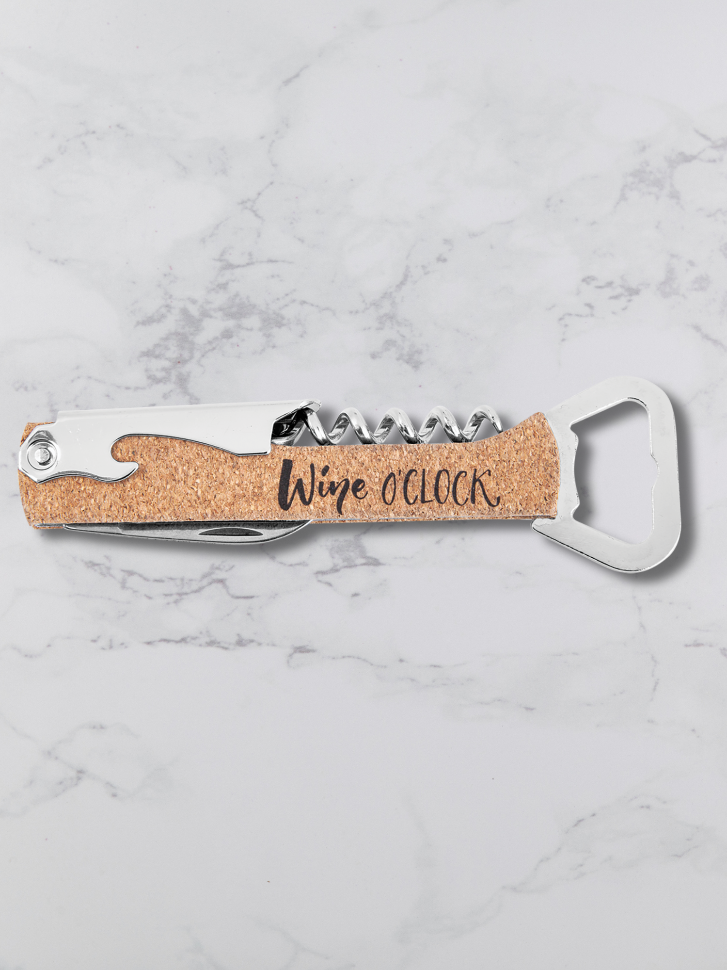 Branded Wine Opener — Custom Laser Engraved Leatherette Multi-Tool with Logo v5