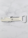 Branded Wine Opener — Custom Laser Engraved Leatherette Multi-Tool with Logo white