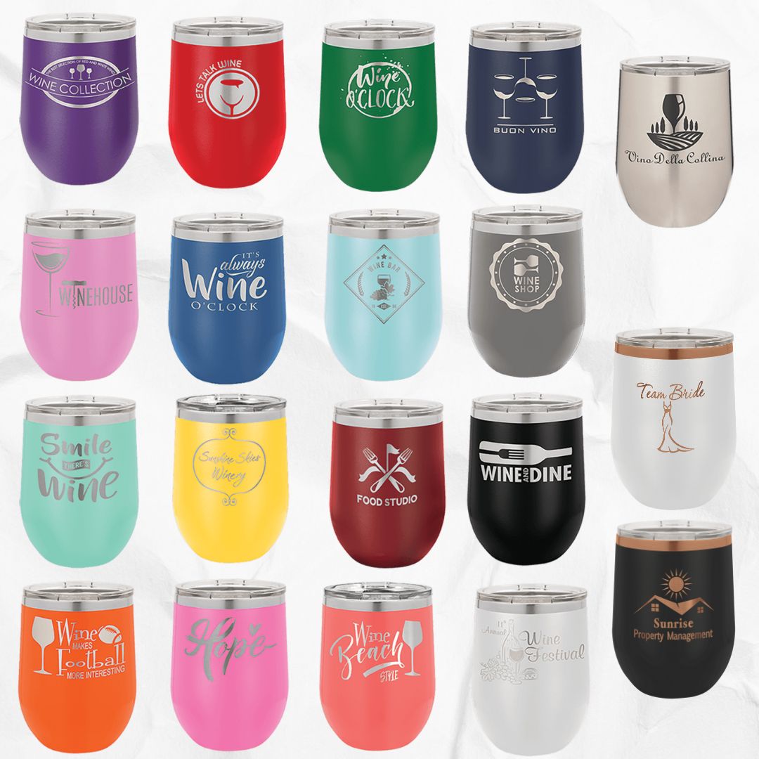 12 oz Stemless Insulated Wine Tumbler