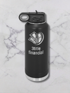 40 oz custom engaved water bottle black