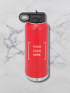 40 oz custom engaved water bottle red