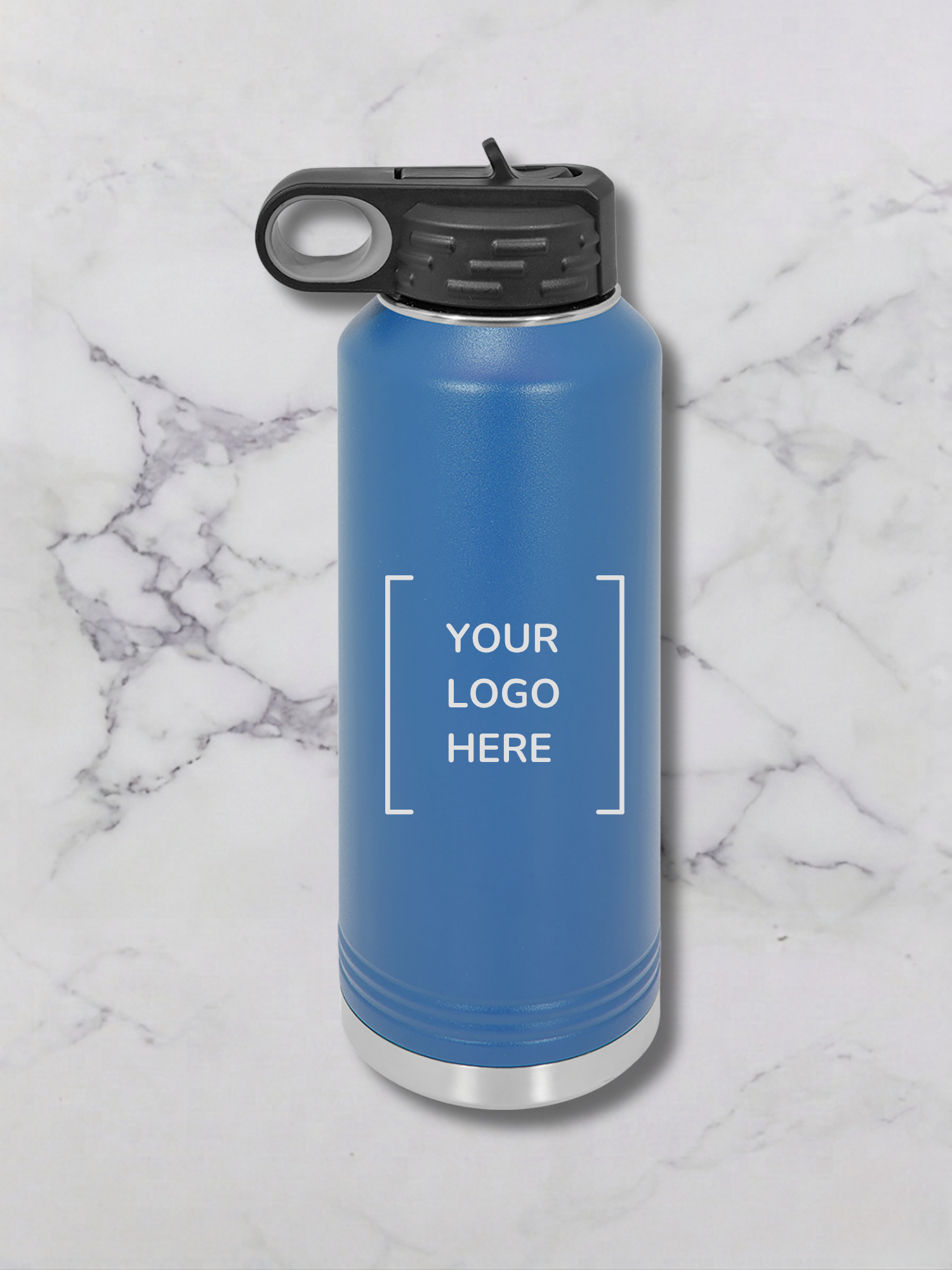 40 oz custom engaved water bottle  Royal Blue