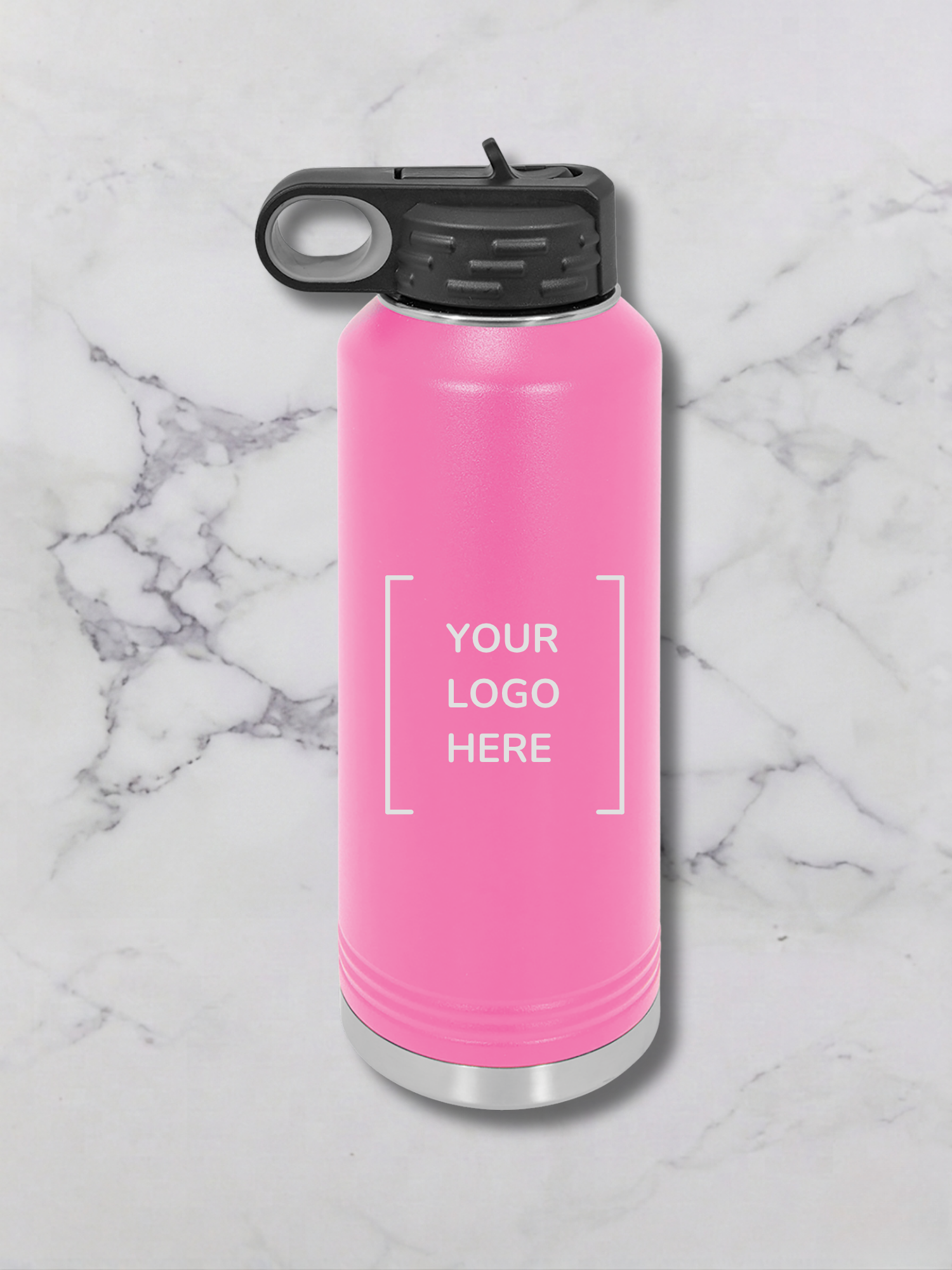 40 oz custom engaved water bottle Pink