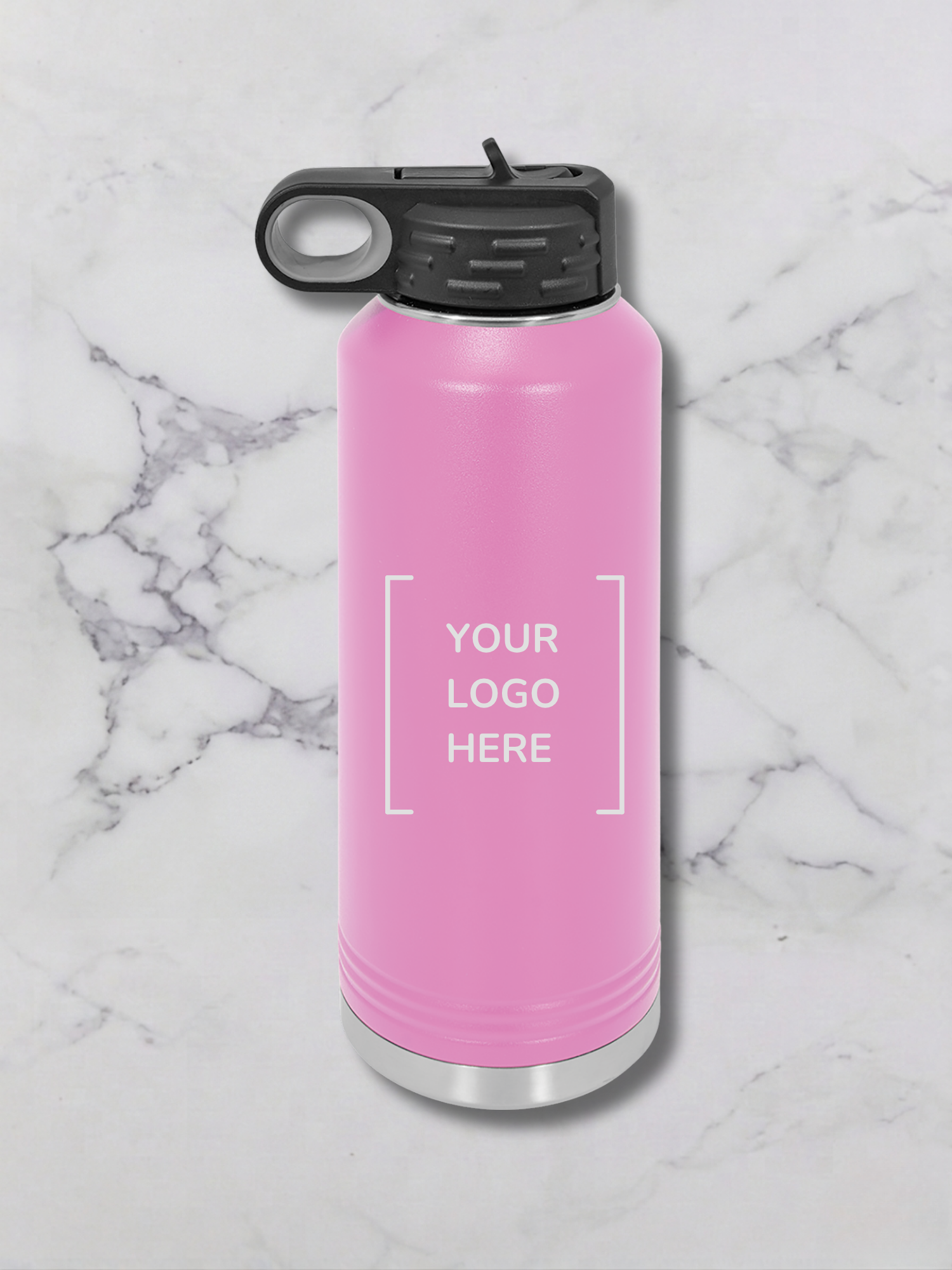 40 oz custom engaved water bottle  Light Purple