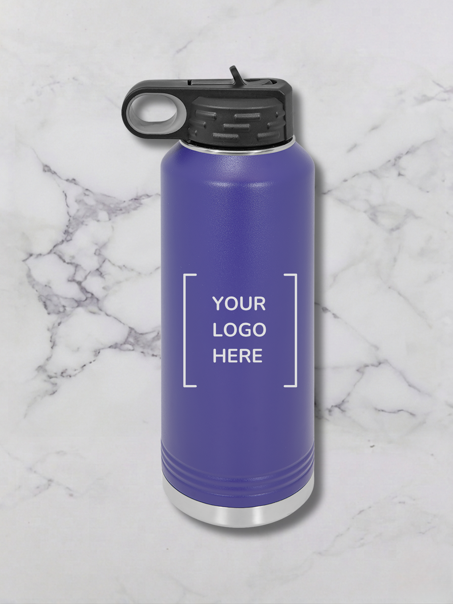 40 oz custom engaved water bottle Purple