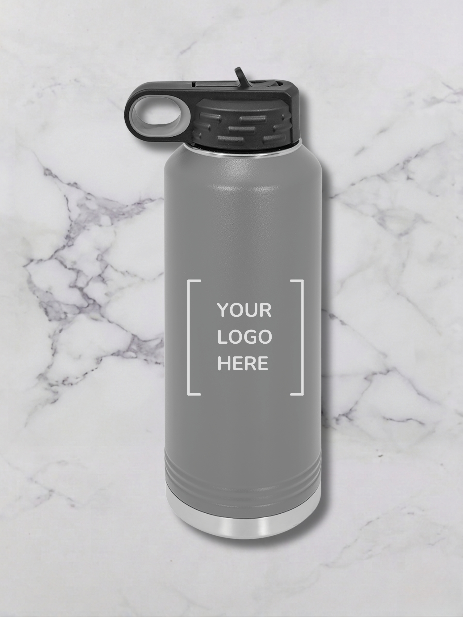40 oz custom engaved water bottle Dark Gray