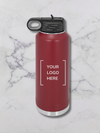 40 oz custom engaved water bottle Maroon
