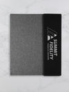 Large Branded Personalized Leatherette & Canvas Portfolio Black with logo