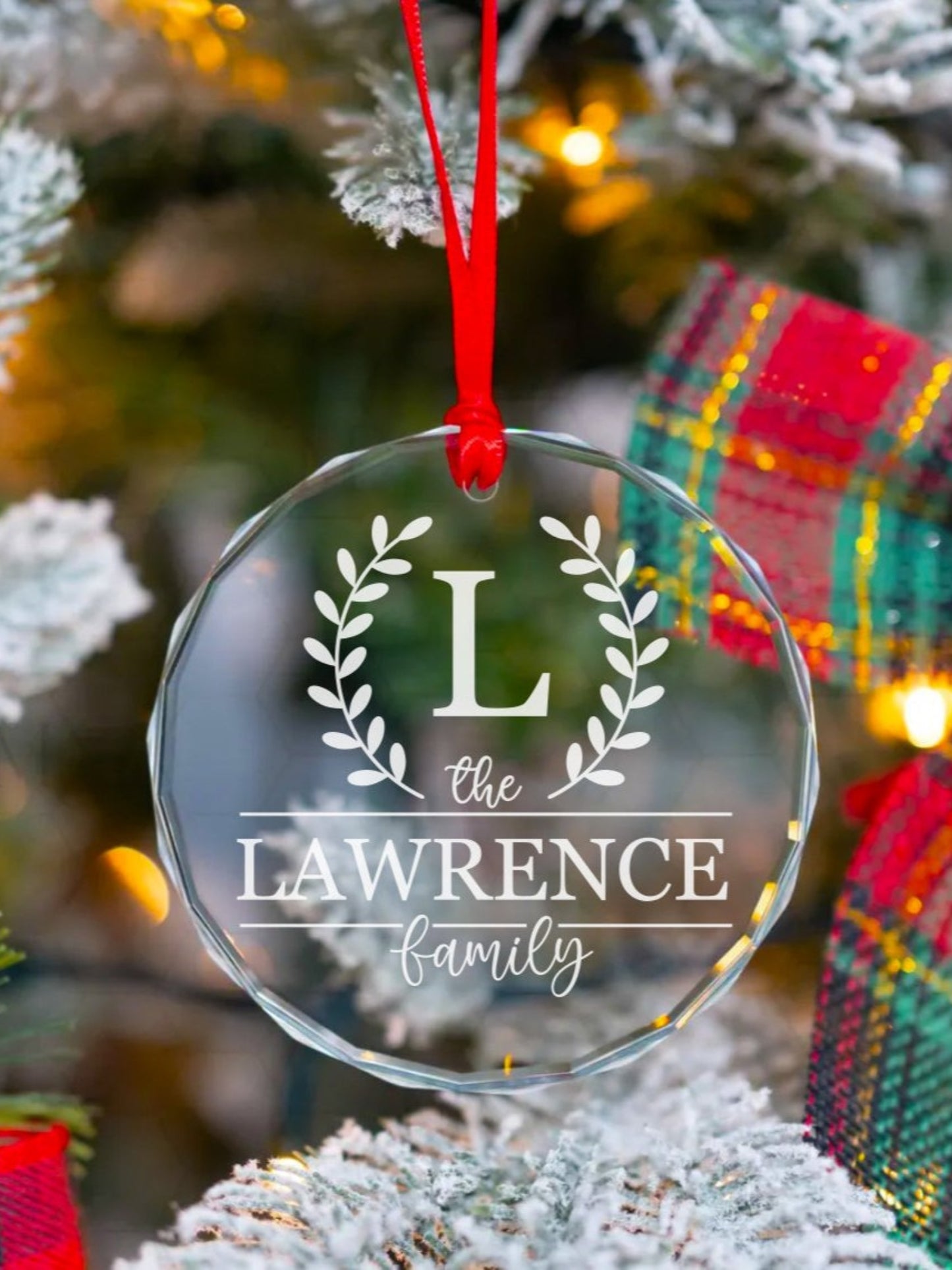 *Monogram Family Ornament V3