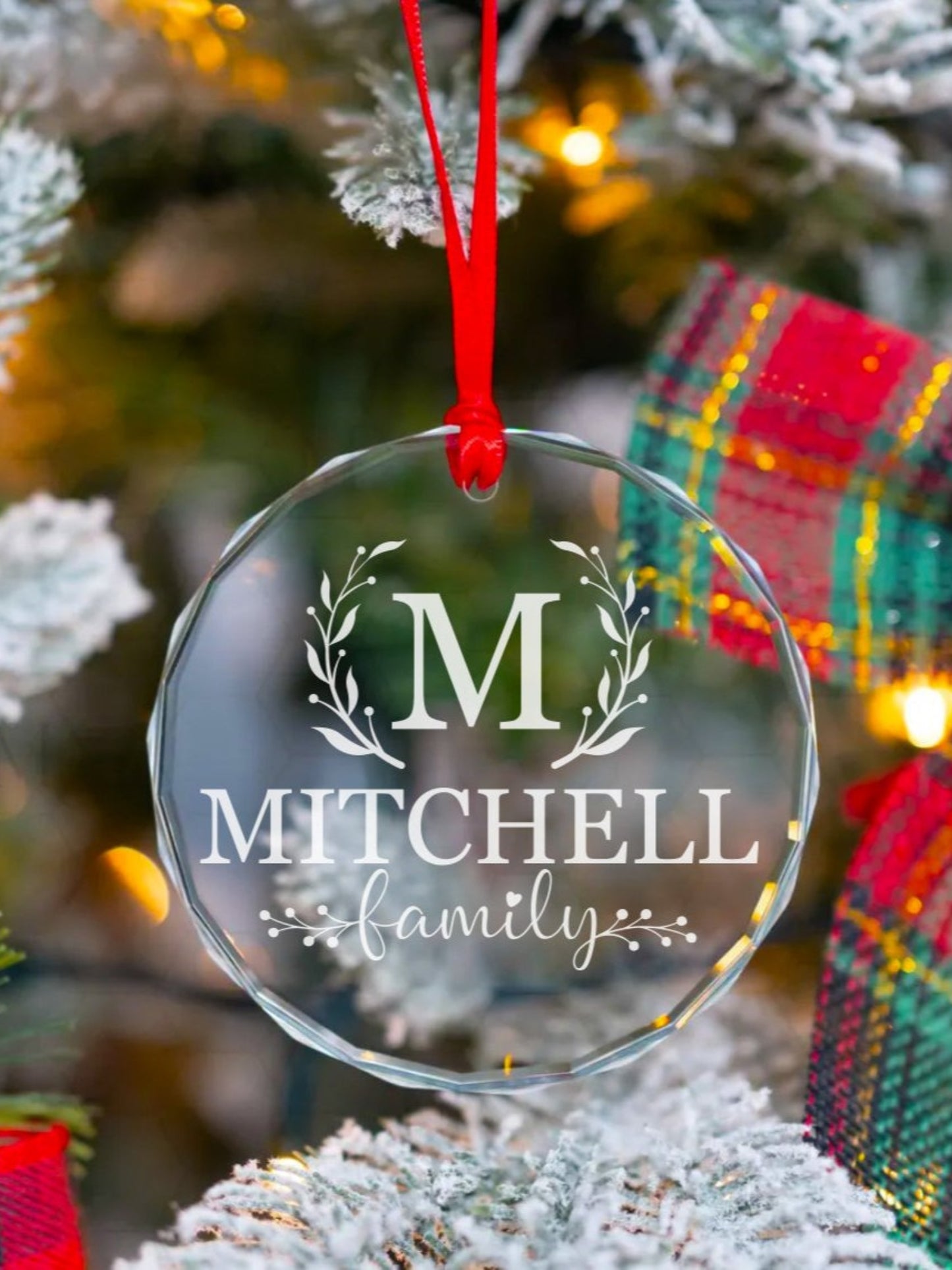 *Monogram Family Ornament V2