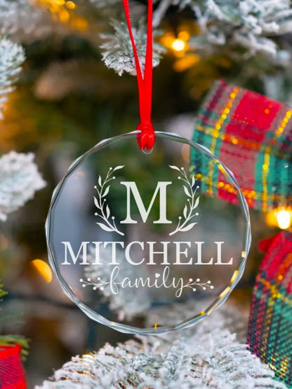 *Monogram Family Ornament V2