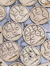 Personalized Our Family Wooden Ornament — Laser Engraved with Family Names & Pet Paw Prints
