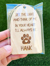 Personalized Pet Memorial Ornament — Laser Engraved Birch Wood Keepsake with Pet's Name