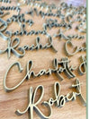 Personalized Wedding Name Place Cards — Laser Cut Wood Name Signs