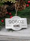 Personalized Zip Code Ornament — Laser Engraved with Your City & State
