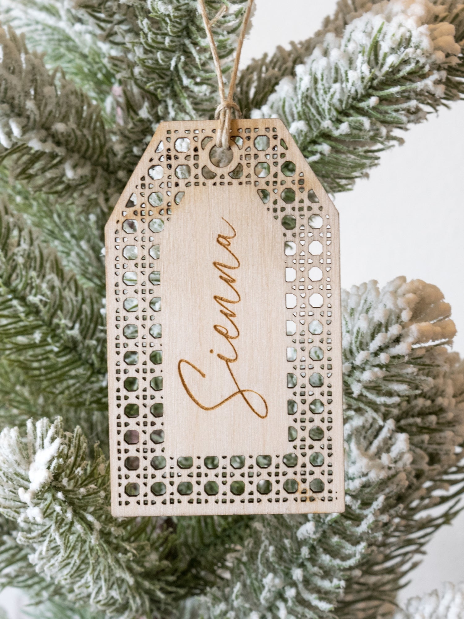 Rattan Stocking Tag