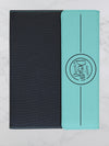 Small Branded Personalized Leatherette & Canvas Portfolio teal