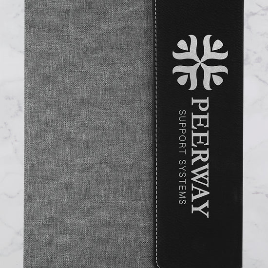 Small Branded Personalized Leatherette & Canvas Portfolio