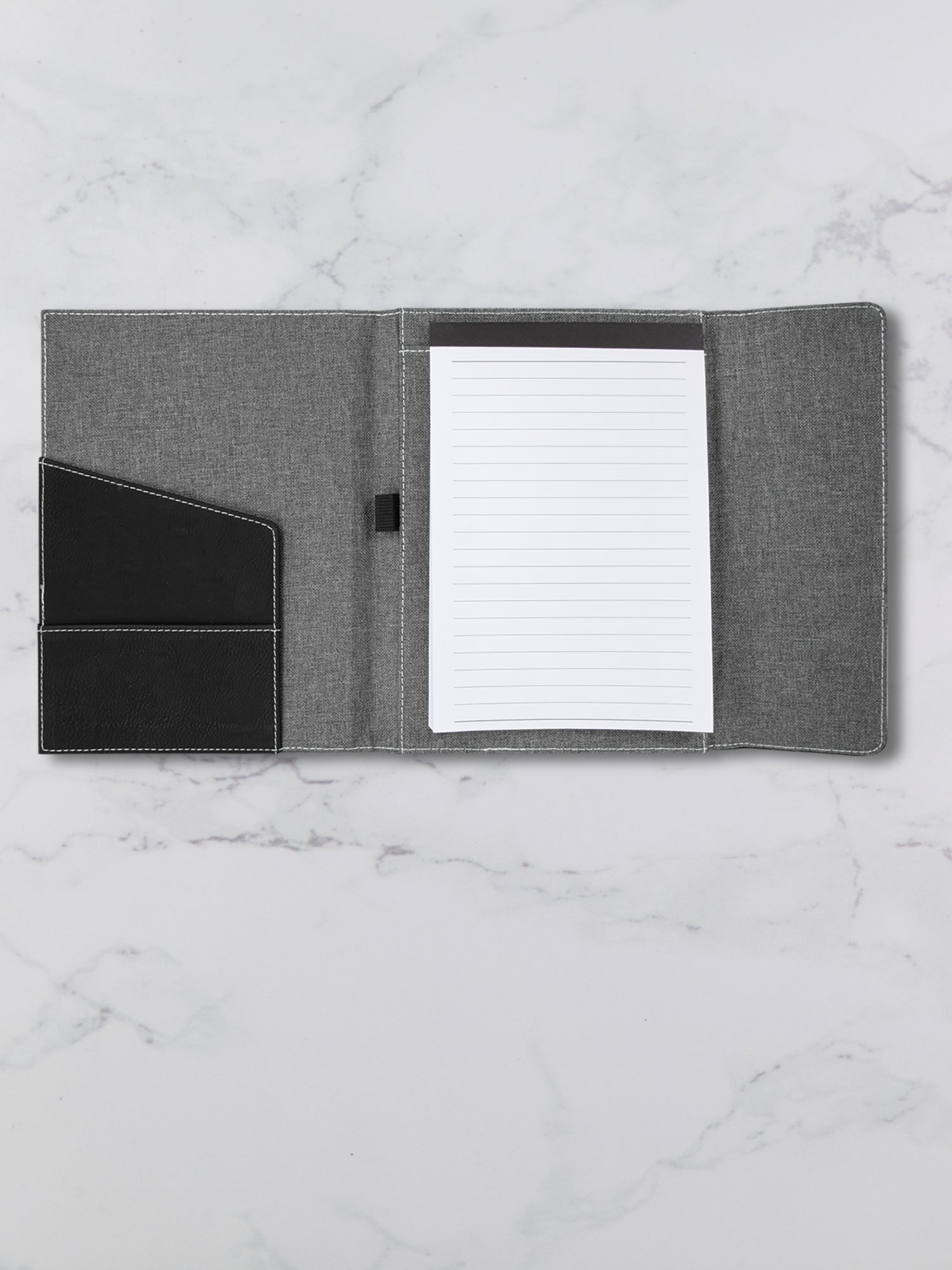 Small Branded Personalized Leatherette & Canvas Portfolio with notepad