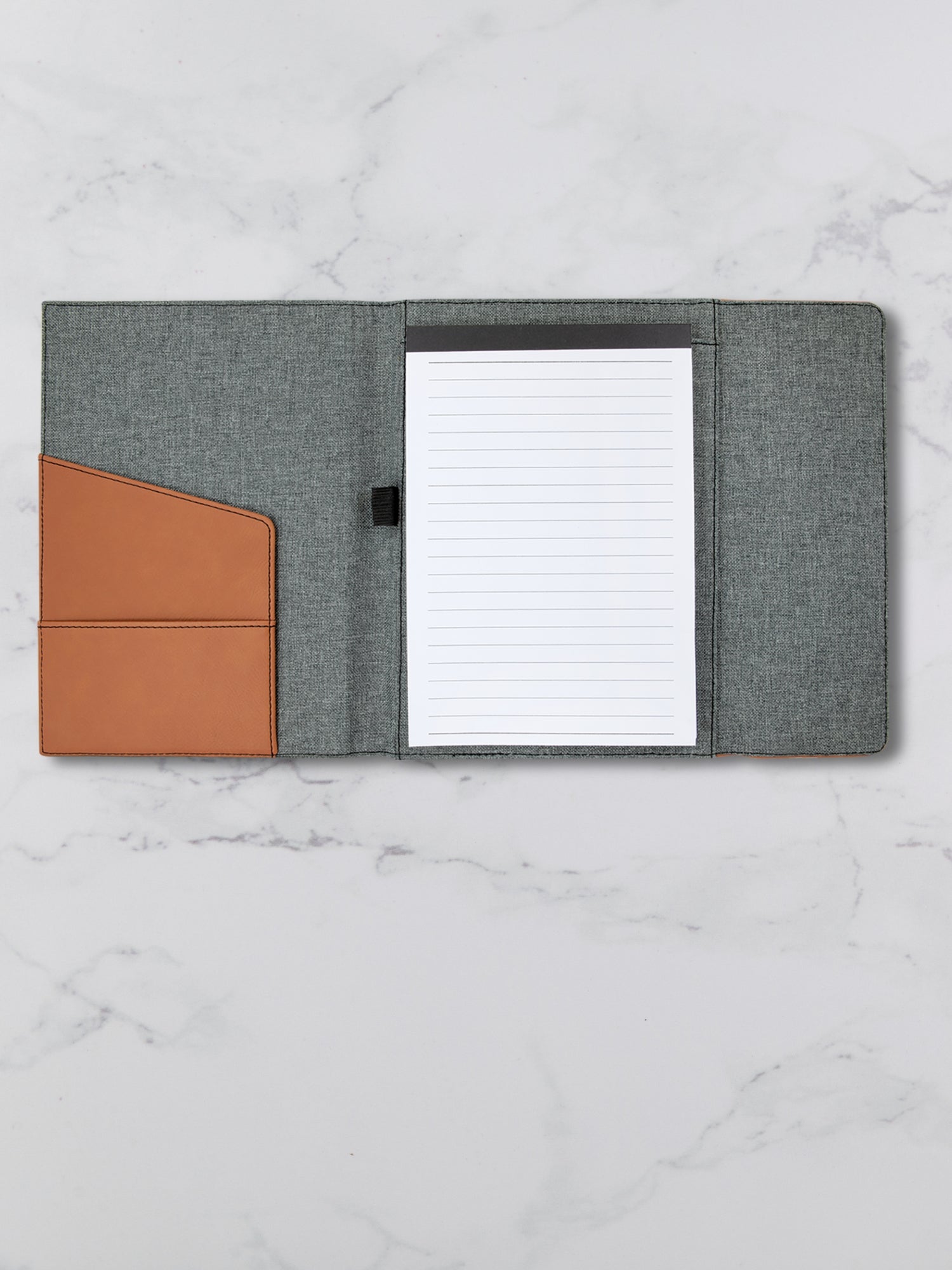 Small Branded Personalized Leatherette & Canvas Portfolio with notepad v2