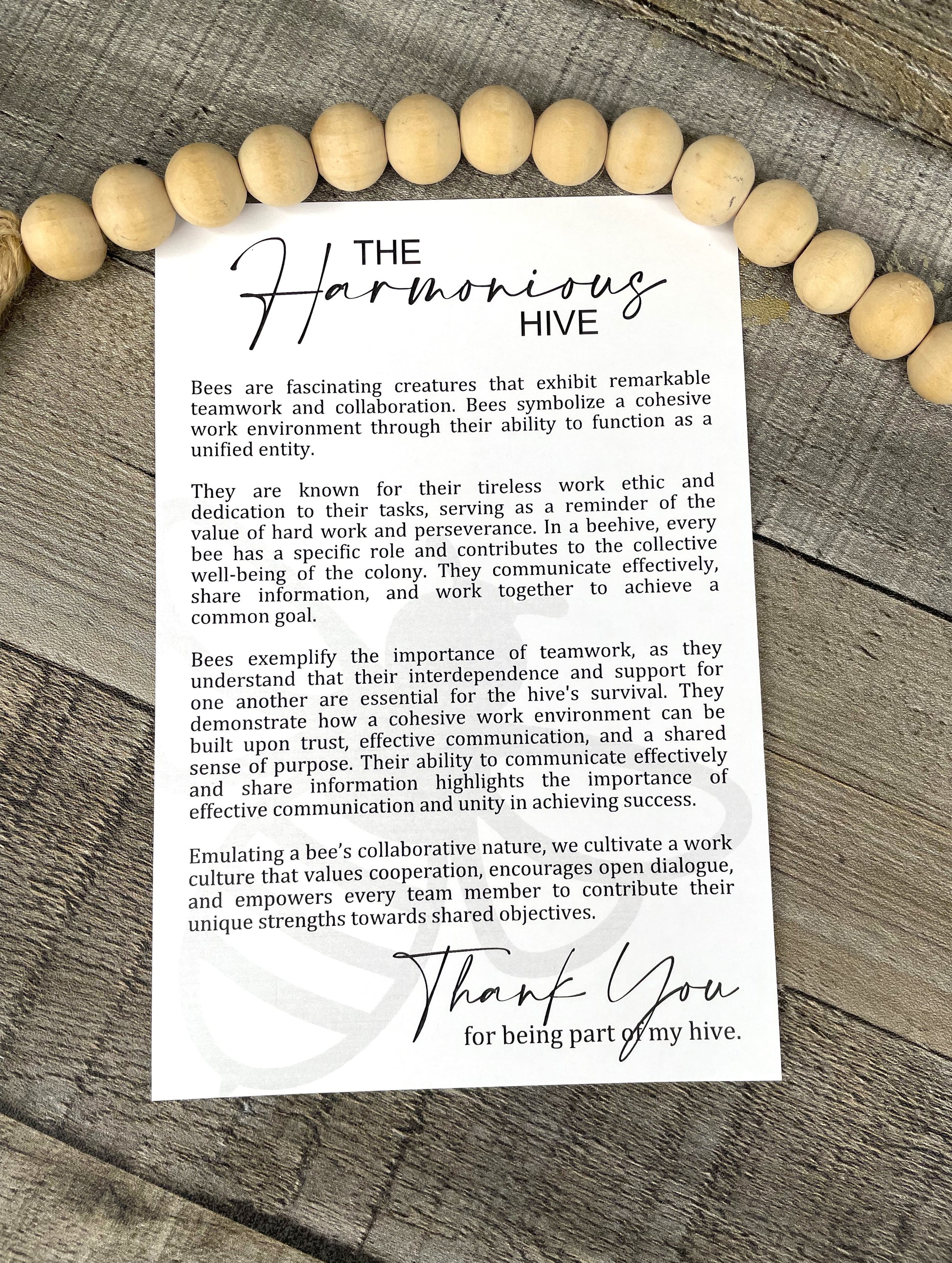 The Harmonious Hive — Bee Story Charm