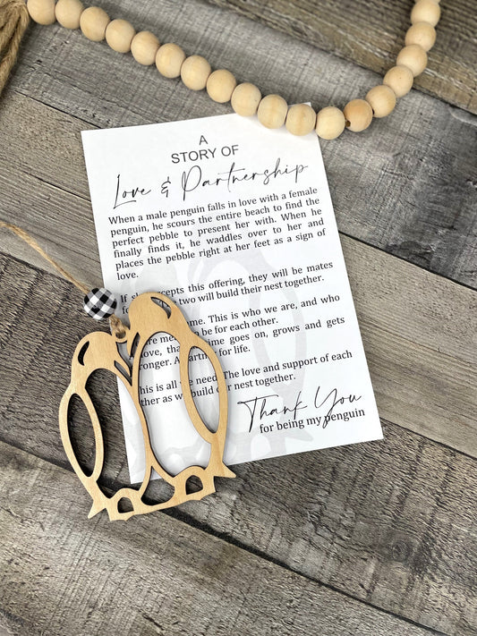 The Love & Partnership — Penguin Story Charm | Gift for Partner, Anniversary & Wedding
