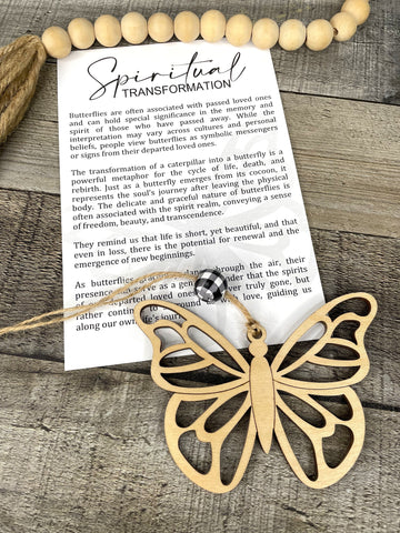 The Spiritual Transformation — Butterfly Story Charm | Memorial, Grief & New Beginnings Gift