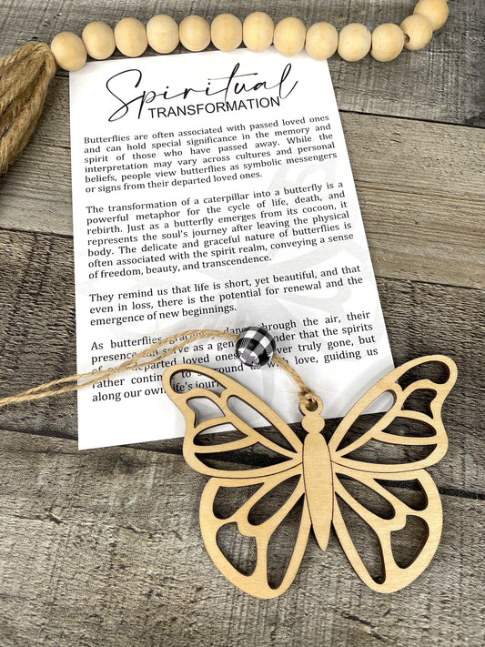 The Spiritual Transformation — Butterfly Story Charm | Memorial, Grief & New Beginnings Gift