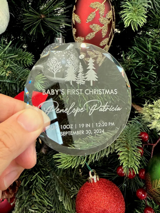 Baby's First Christmas Glass Ornament