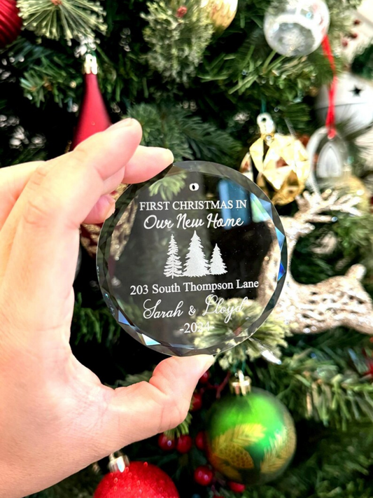 First Christmas In Our New Home Glass Ornament