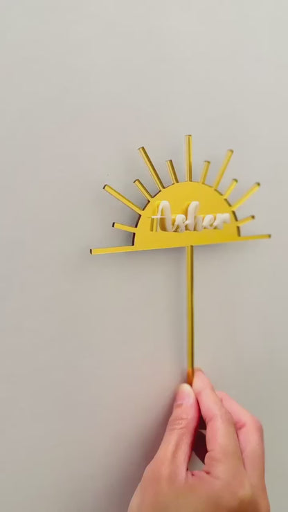 Here Comes The Sun Cake Topper