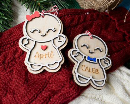 Personalize Gingerbread Christmas Ornament