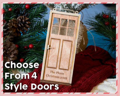 Mini Front Door Christmas Ornament