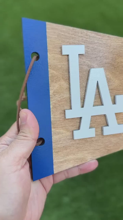 Los Angeles Dodger Wood Pennant