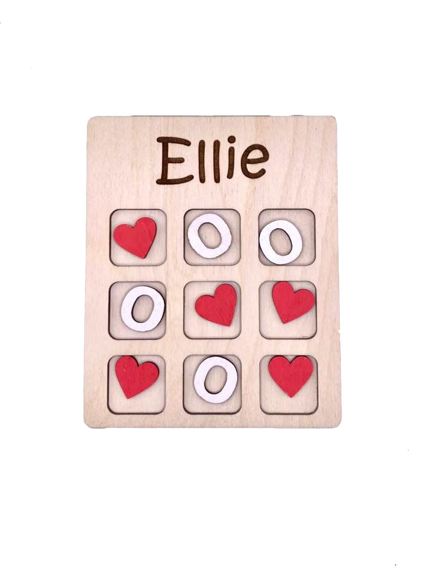 Valentine gift for kids school teacher red heart white circle wood laser cut